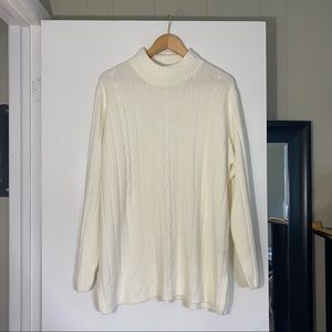 Yarnworks Y2K Vintage Cream Oversized Sweater Size XL